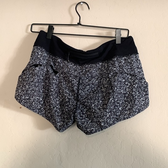Lululemon Speed Short Daisy Dust Alpine White Black / Black Size 6 - Picture 6 of 8